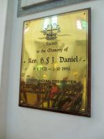 Rev H F I Daniel, Memorial St Marks Cathedral Bangalore