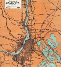 Colour map of the environs of Calcutta